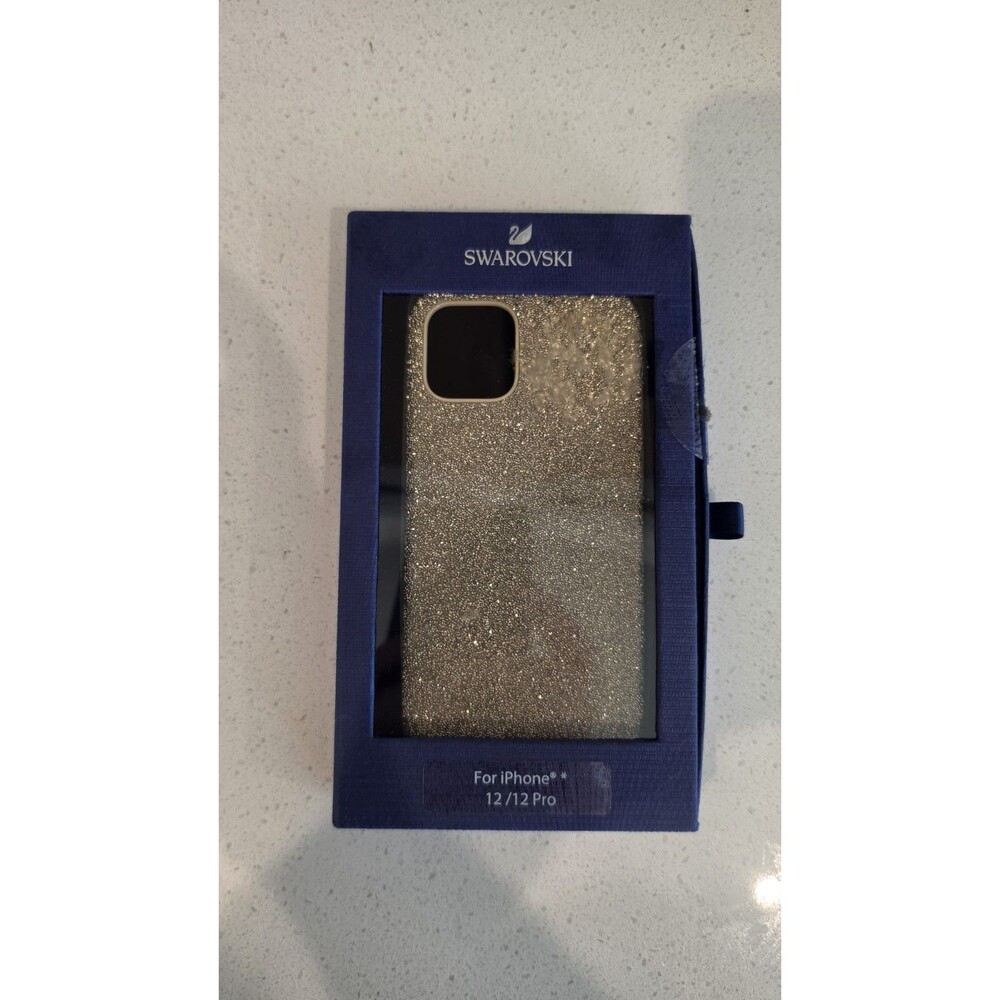Swarovski High iPhone 12 12 Pro Case Gold Tone Fully Crystallized Bumper 5616374